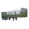  4 Axles Heavy Duty 60tons Flatbed Stake Fence Truck Semi Trailer