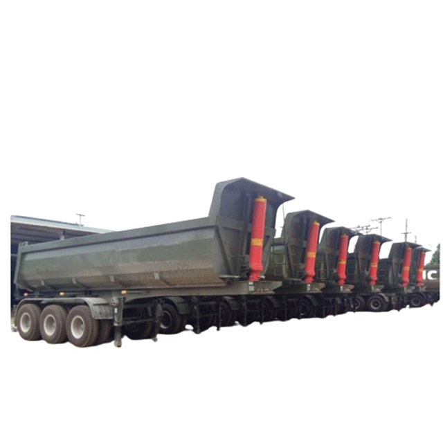 3 Axle U Shape/Type Dump/Tipper/Tipping Semi Trailer for Construction Waste/Sand Transport